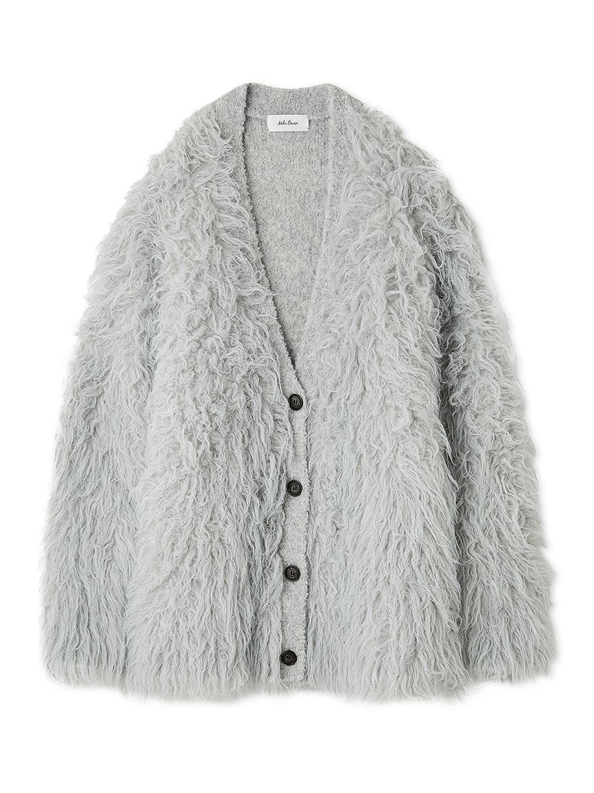 Mila Owen「スコッチ釦シャギーニットカーディガン」|カーディガン|