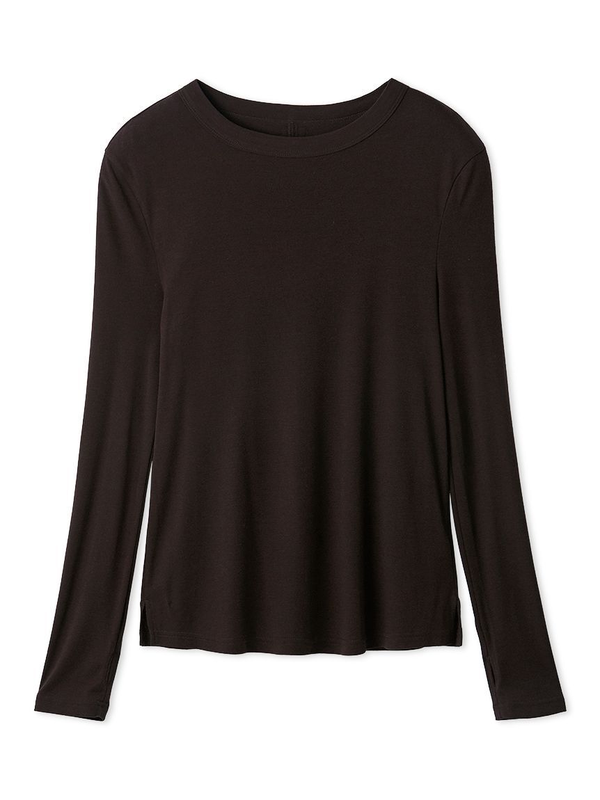 Mila Owen「ウールテンセルクルーネックシアーロンＴ」|Tシャツ・カットソー|