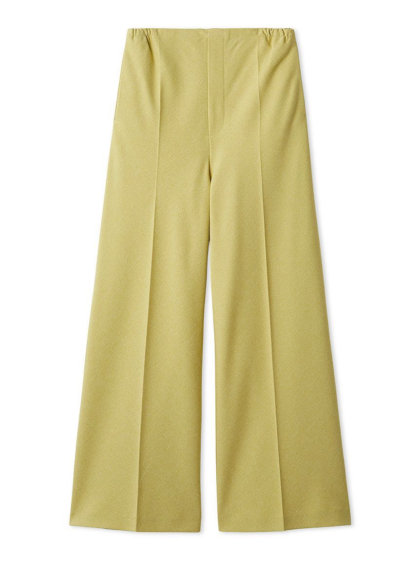 Mila Owen「スーツ地イージーパンツ」|チノ|YEL