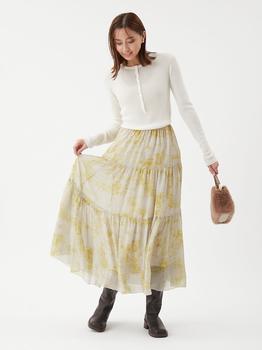 Mila Owen「ベロアヘンリーネックリブニット」|ニット・セーター|