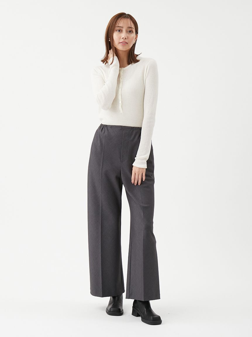 Mila Owen「ベロアヘンリーネックリブニット」|ニット・セーター|