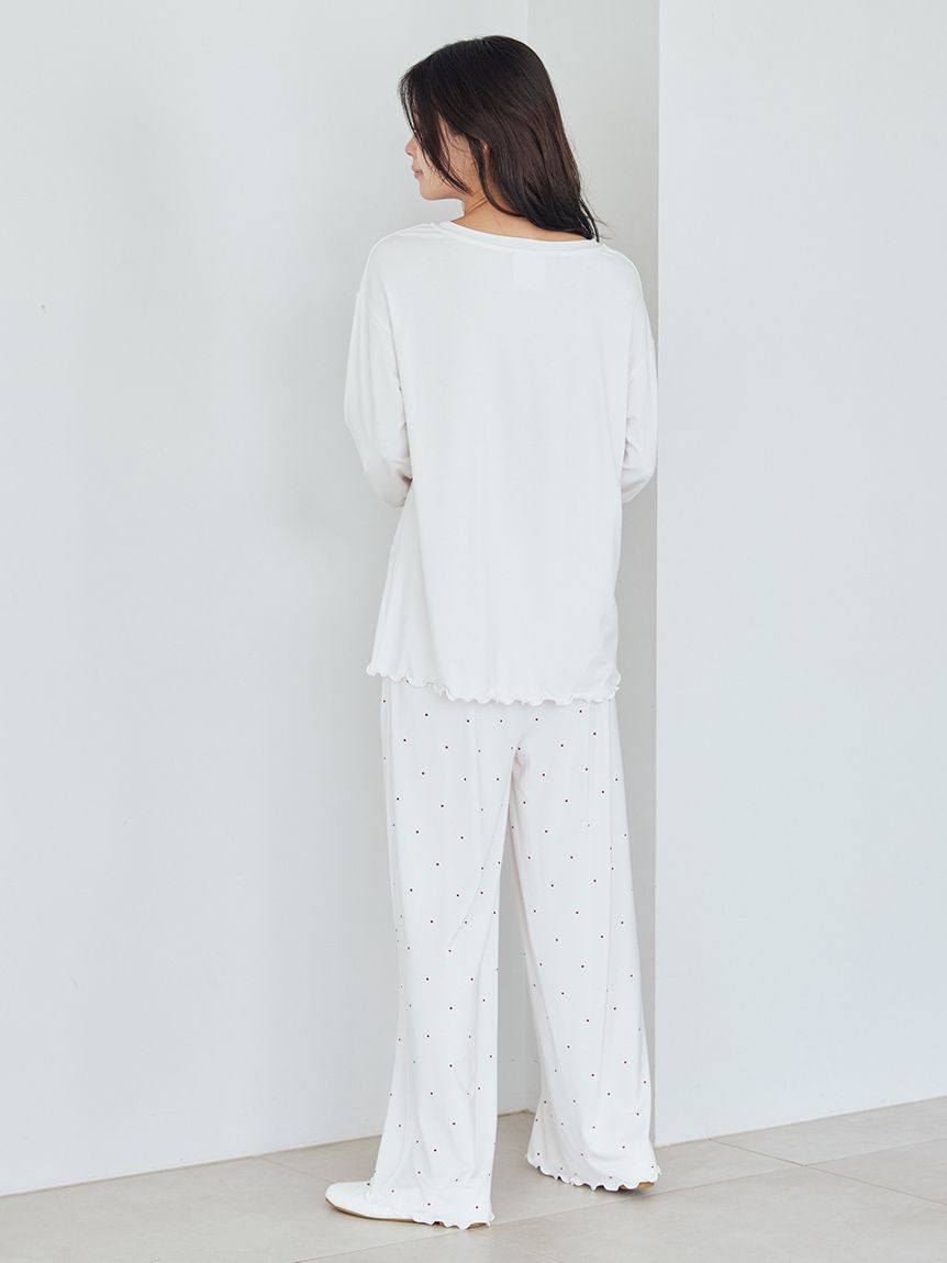 gelato pique「ドット柄ロングパンツ」|ルームウェア|