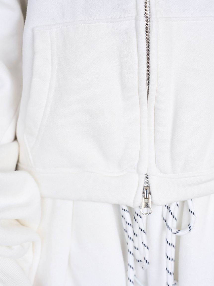 SNIDEL「【SNIDEL/NUTMEG】オフショルジップロゴプルオーバー」|Tシャツ・カットソー|