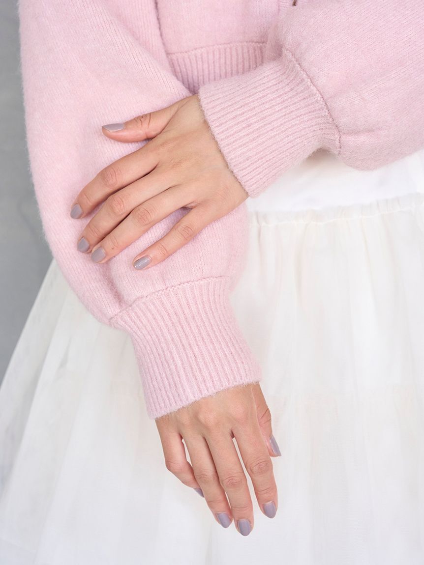 SNIDEL「Sustainableファー付きニットパーカー」|ニット・セーター|