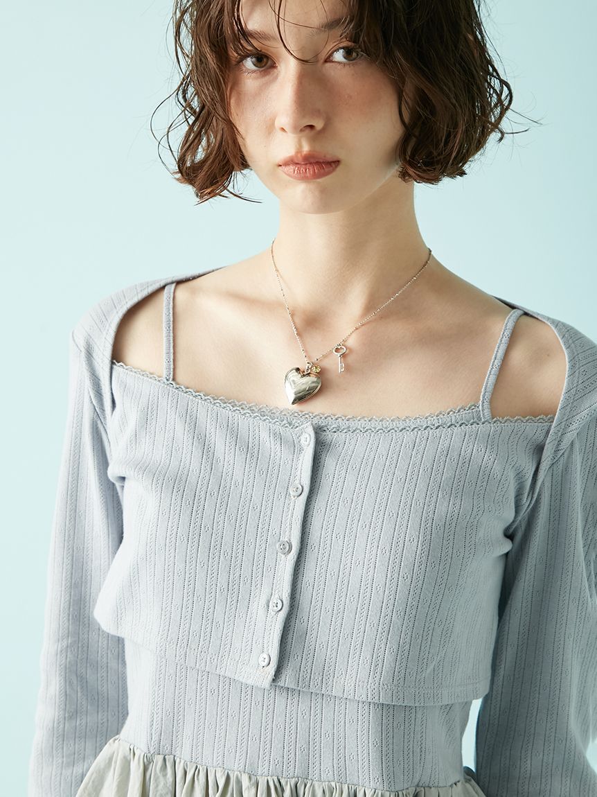 LILY BROWN「カーデセットペプラムトップス」|Tシャツ・カットソー|