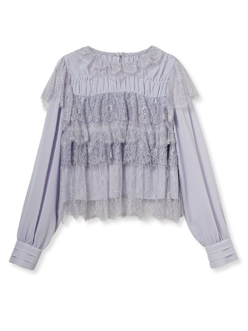 LILY BROWN「レースフリルブラウス」|シャツ・ブラウス|