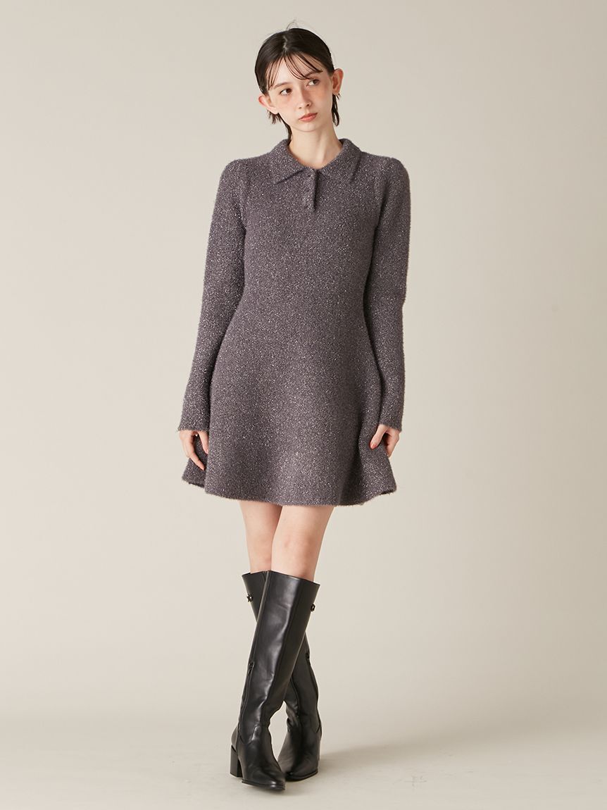 LILY BROWN「ラメニットワンピース」|ワンピース|