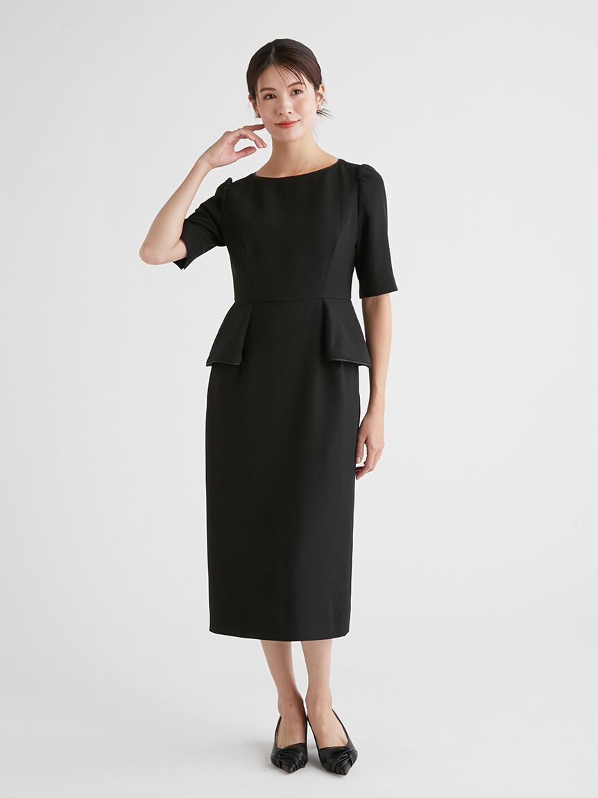CELFORD「ブラックフォーマルペプラムタイトワンピース」|ワンピース|BLK