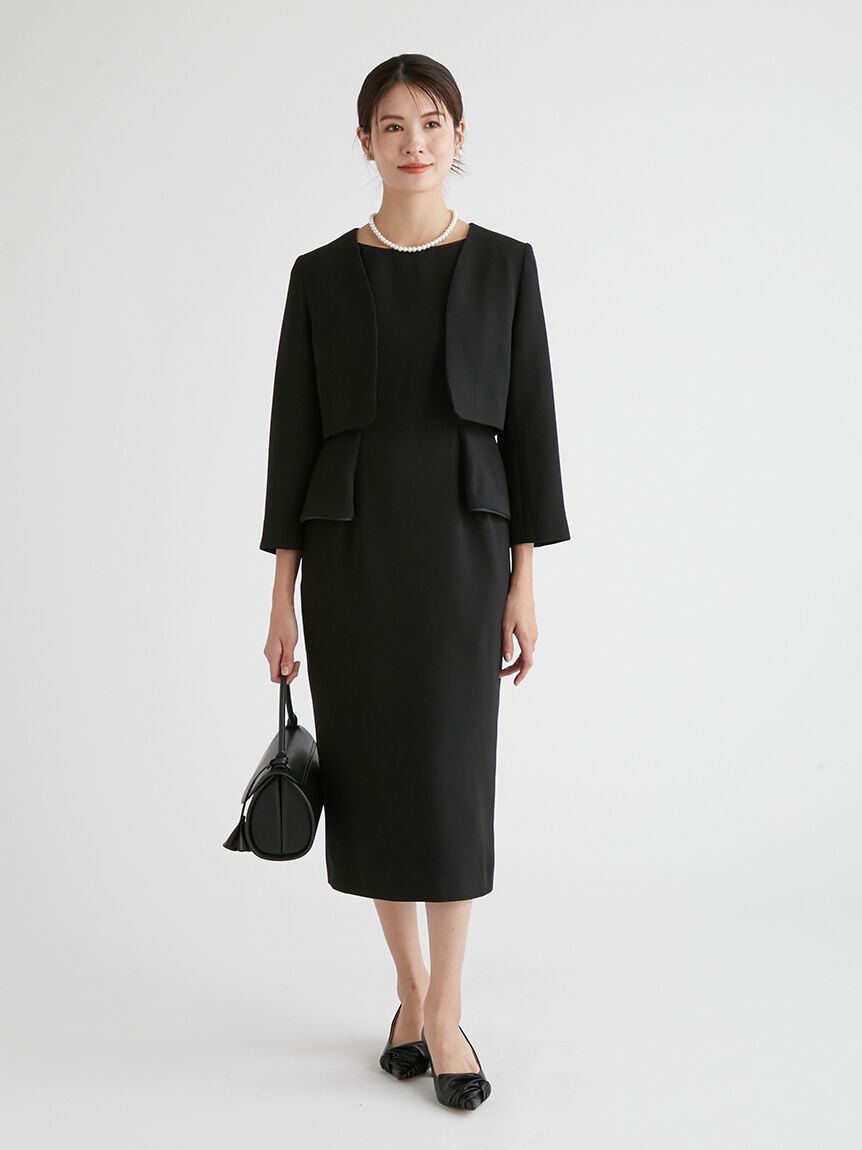 CELFORD「ブラックフォーマルペプラムタイトワンピース」|ワンピース|