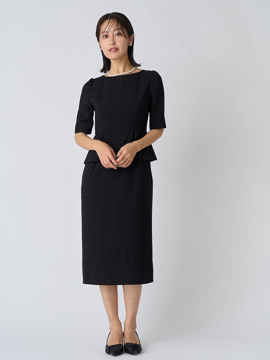 CELFORD「ブラックフォーマルペプラムタイトワンピース」|ワンピース|