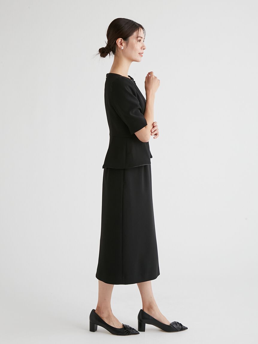 CELFORD「ブラックフォーマルペプラムタイトワンピース」|ワンピース|