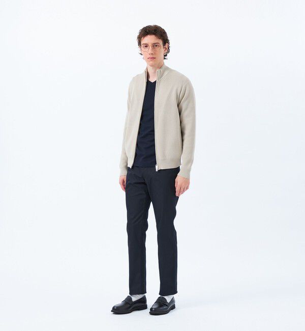 MACKINTOSH PHILOSOPHY「片畦プレーティング ジップアップニット」|ニット・セーター|