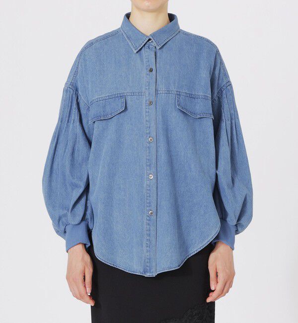  「バックプリーツデニムシャツ」|シャツ・ブラウス|