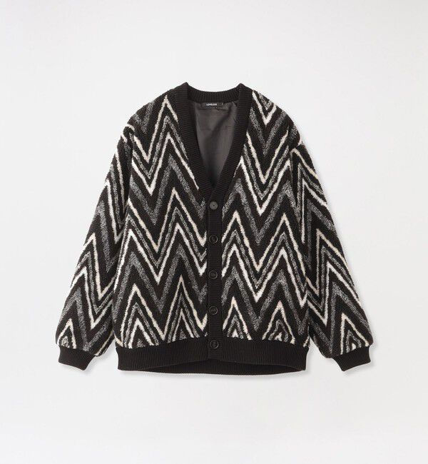  「ジグザグボアコンビカーデ」|ニット・セーター|