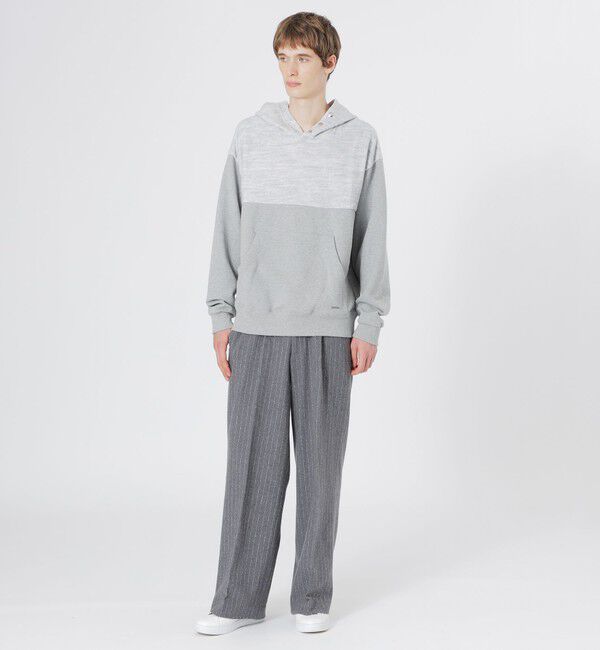  「ウールストライプワイドトラウザーズ」|スラックス|