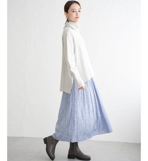 ikka「カセン消しプリーツスカート」|スカート|