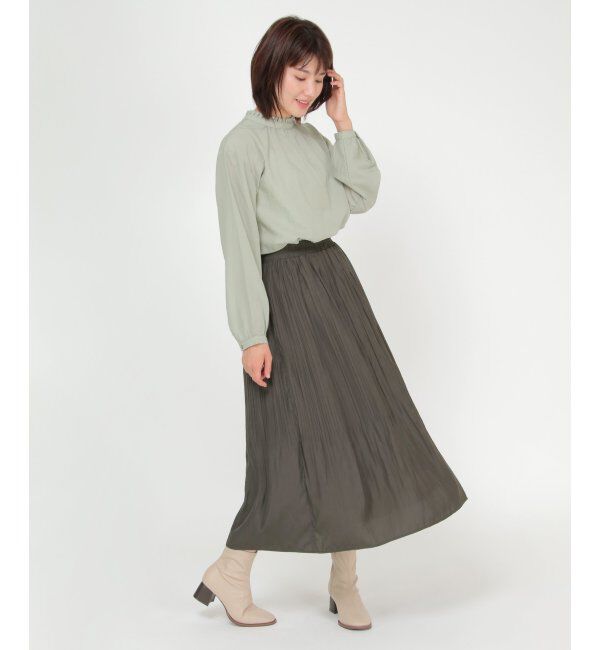 ikka「カセン消しプリーツスカート」|スカート|