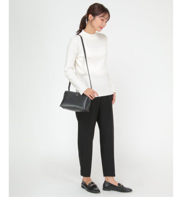 ikka「モックネックリブニット」|プルオーバー|