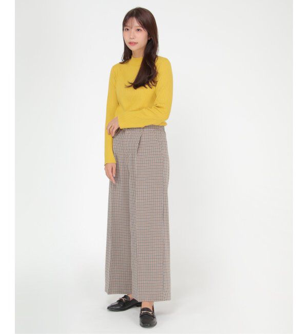 ikka「モックネックリブニット」|プルオーバー|