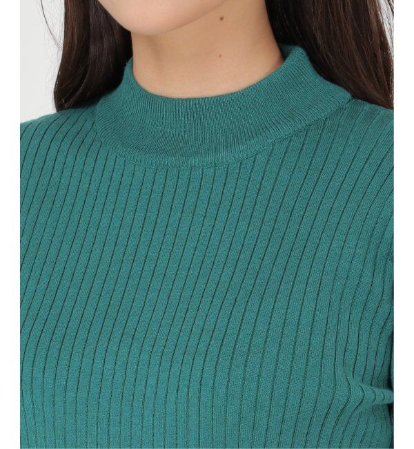 ikka「モックネックリブニット」|プルオーバー|