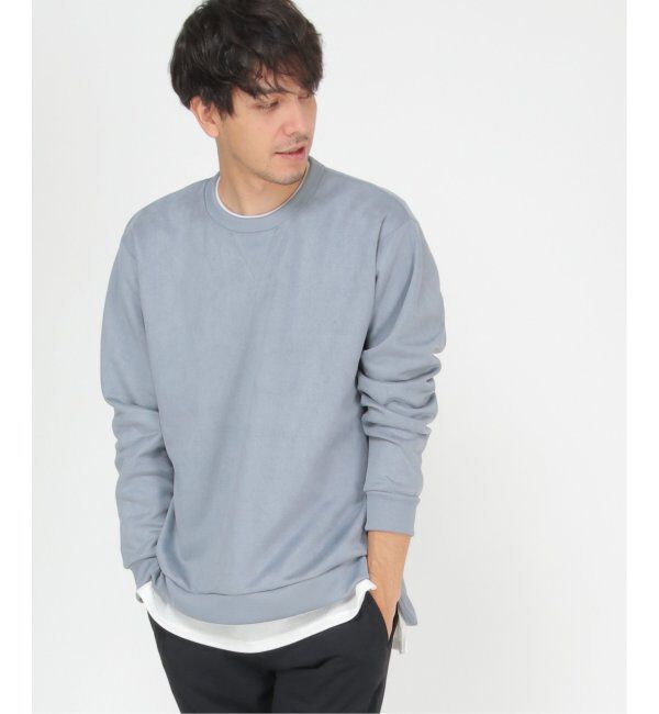 ikka「【抗菌防臭／吸水速乾】セイケツフェイクスエードレイヤードプルオーバー【消臭】」|パーカー|ブルー