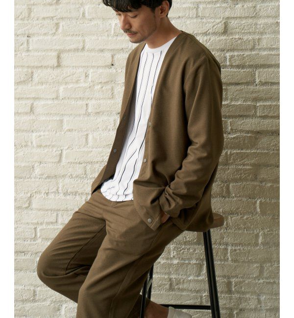 ikka「【イージーケア／シワ軽減】LANATEC アムンゼンカーディガン【セットアップ対応】」|シャツ・ブラウス|