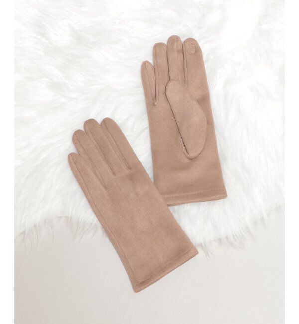 ikka「シャムードグローブ」|手袋|ブラウン