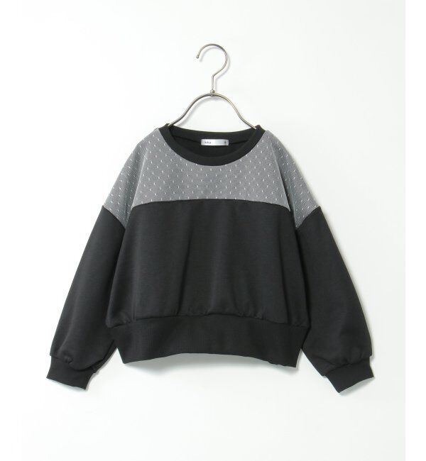 ikka kids「チュール重ね裏毛プルオーバー（120~160cm）」|Tシャツ・カットソー|ブラック