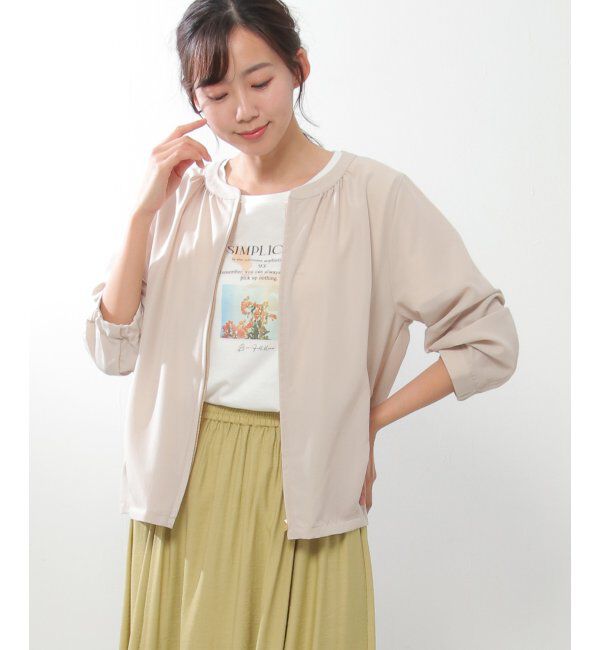 ikka「シアシャツブルゾン」|ブルゾン・スタジャン|