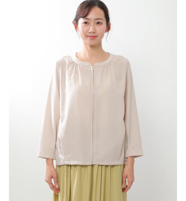 ikka「シアシャツブルゾン」|ブルゾン・スタジャン|