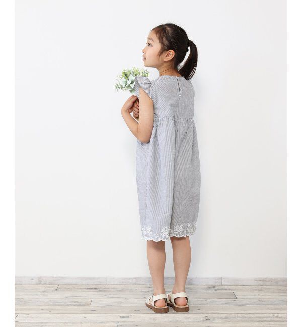 ikka kids「India スカラップ刺繍ワンピース（120~160cm）」|スカート|