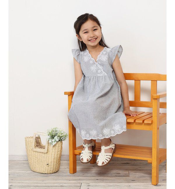 ikka kids「India スカラップ刺繍ワンピース（120~160cm）」|スカート|