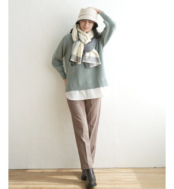 ikka「裾レイヤードニットプルオーバー」|プルオーバー|
