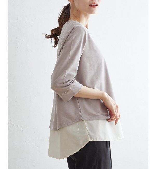 ikka「裾レイヤードプルオーバー」|その他|ライトグレー