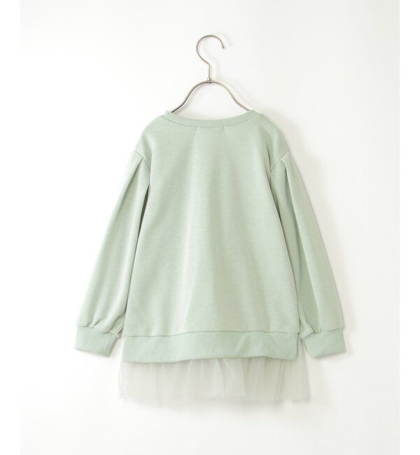 ikka kids「裾チュールミニ裏毛プルオーバー（120~160cm）」|Tシャツ・カットソー|