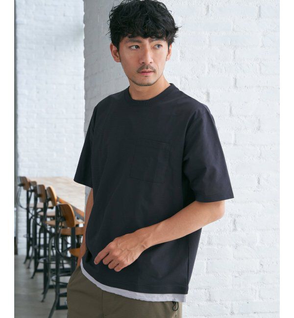 ikka「ドライメッシュドロストTシャツ」|Tシャツ・カットソー|