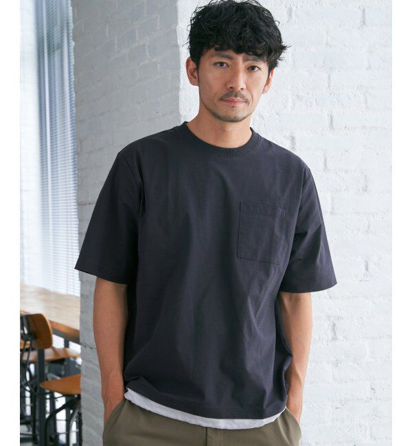 ikka「ドライメッシュドロストTシャツ」|Tシャツ・カットソー|