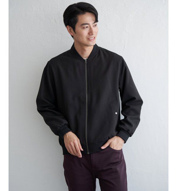 ikka「撥水メランジリブブルゾン」|ブルゾン・スタジャン|