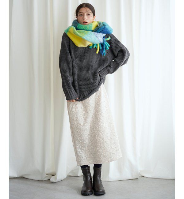 Lbc with Life「ブロックチェックストール」|マフラー|