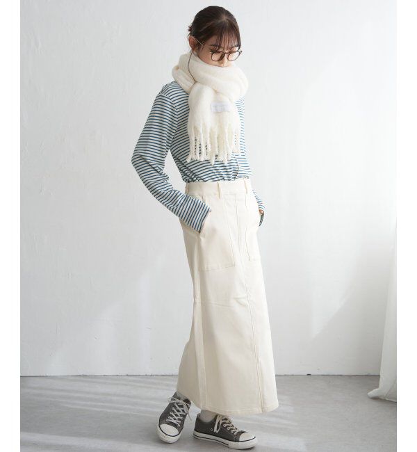 Lbc with Life「バルキーフリンジストール」|マフラー|