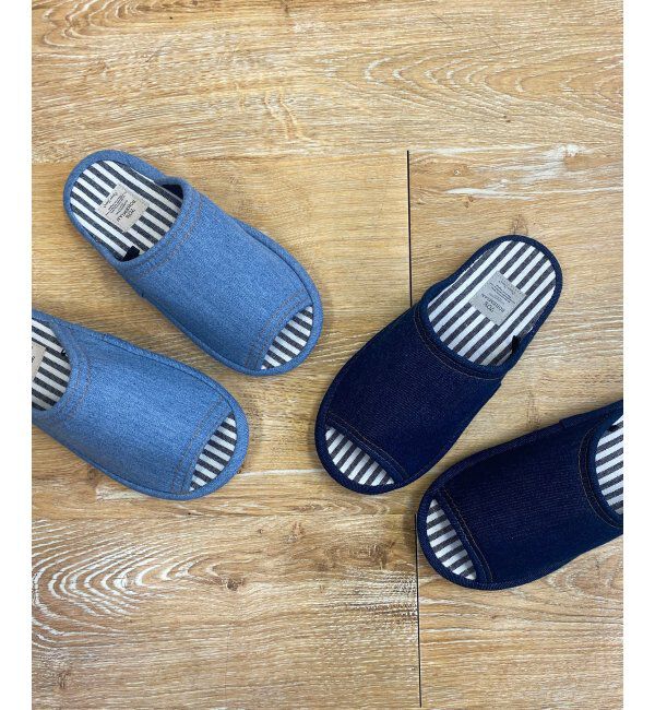 Lbc with Life「3Dコンフォートデニムスリッパ」|ルームシューズ|