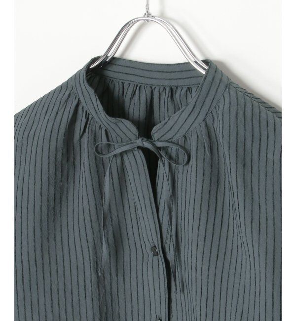 Lbc with Life「シアーストライプパフスリーブブラウス」|シャツ・ブラウス|