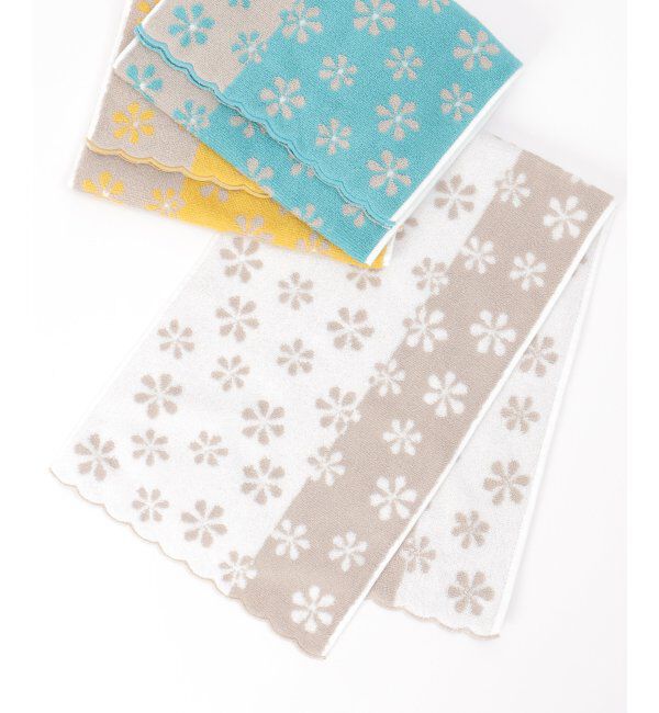 Lbc with Life「ランダム花柄スリムフェイスタオル」|タオル|