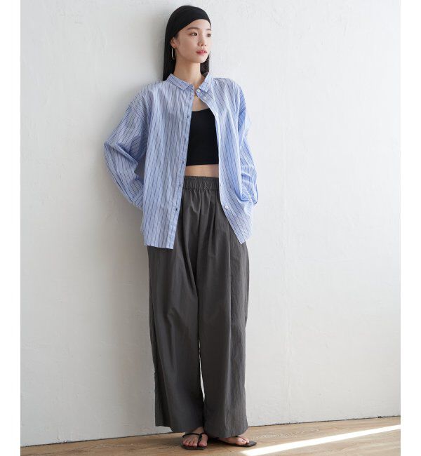 Lbc with Life「ナイロンギャザーワイドパンツ」|その他|