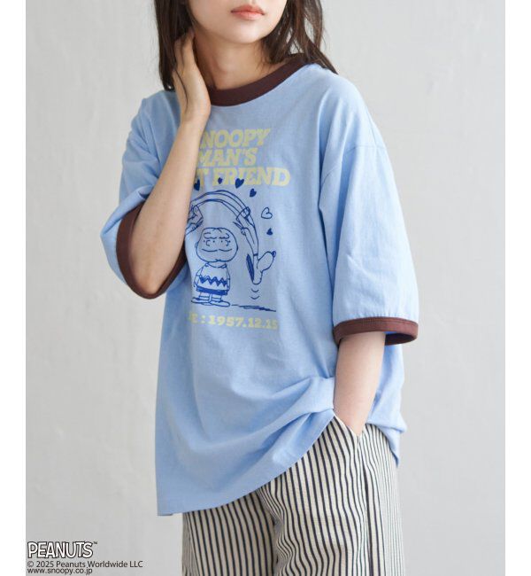 VENCE share style「PEANUTS ピーナッツ SNOOPY スヌーピー TP ベストフレンドリンガーT」|Tシャツ・カットソー|