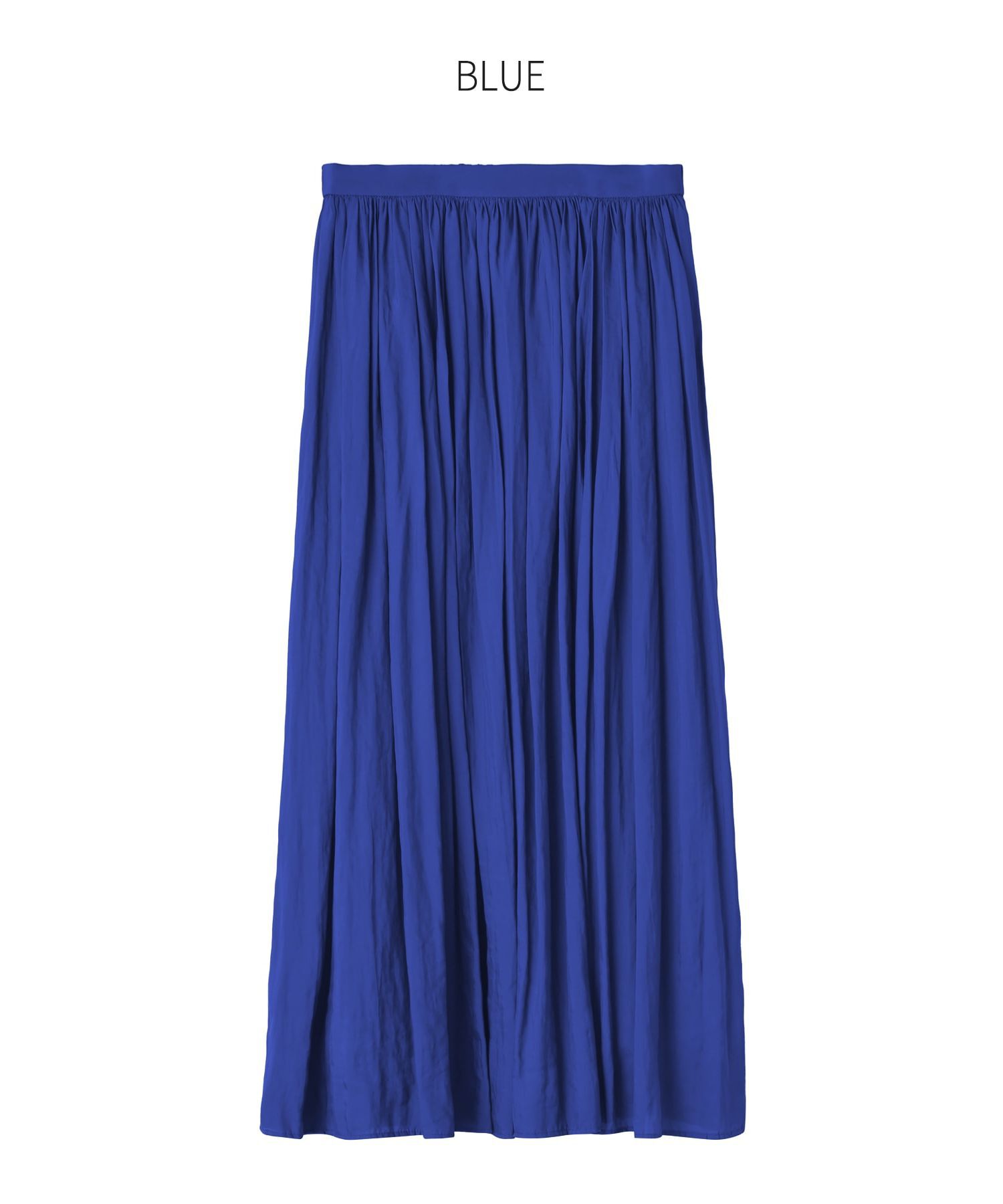 STYLE DELI「【Made in JAPAN】ヴィンテージサテンギャザーロングスカートC／85cm丈」|スカート|