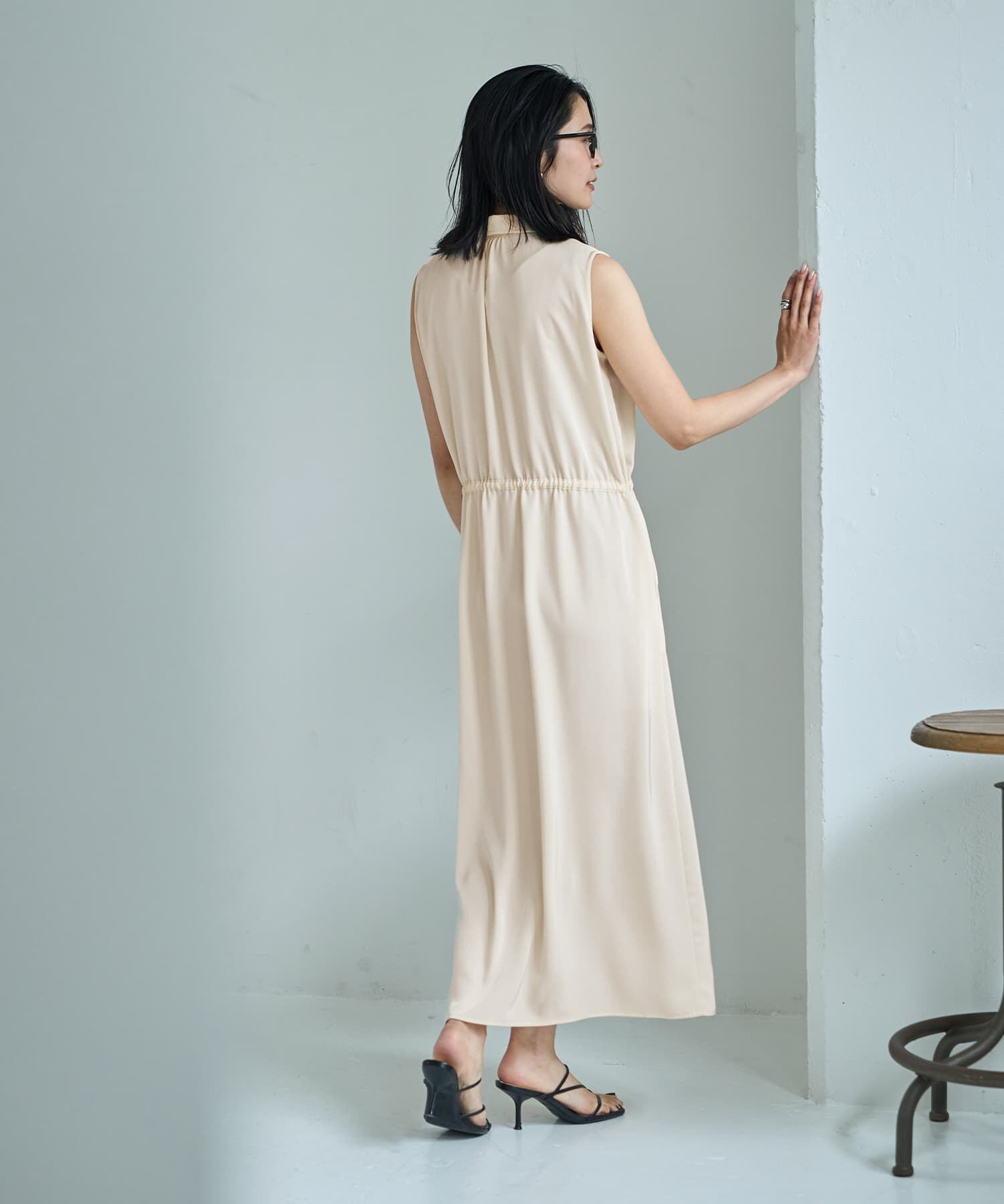 STYLE DELI「【LUXE】ノースリドロストシャツワンピース」|ワンピース|