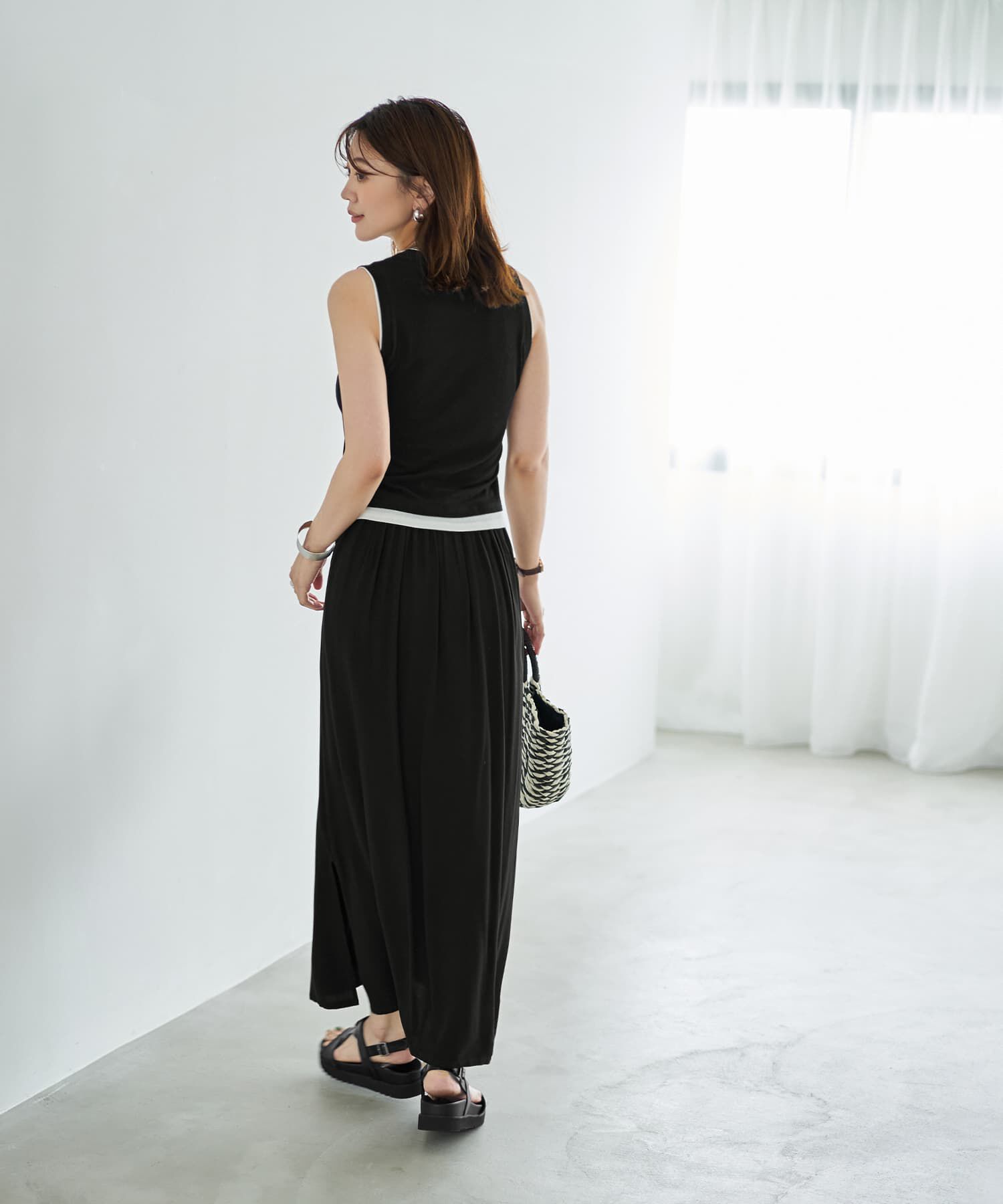 STYLE DELI「レイヤード風シアーニットソータンクトップ」|タンクトップ|