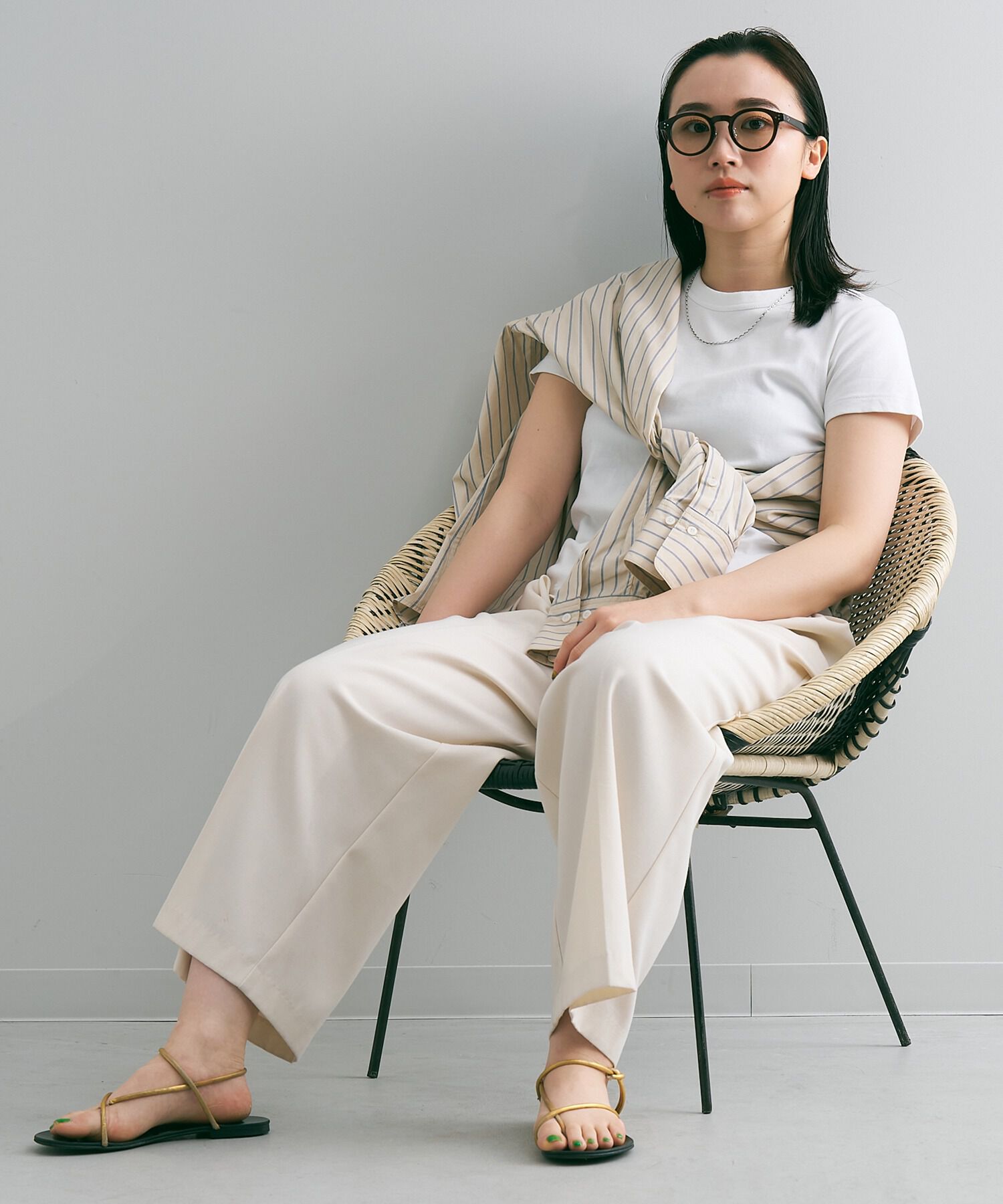  「【WEB限定】ボストン型 クリアレンズサングラス｜黒縁フレーム｜紫外線対策｜Zoff UV (UV100%カット)」|サングラス|