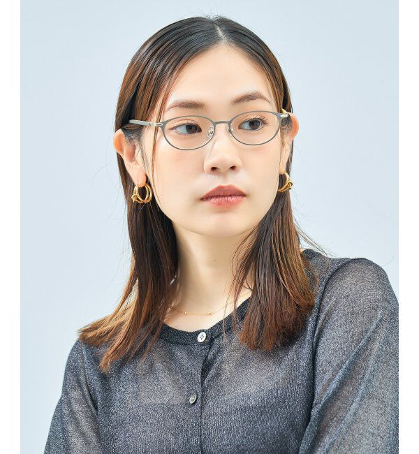  「オーバル型 メガネ | レザー調 ラバーテンプル ズレ落ち防止 眼鏡 伊達・度付き眼鏡  レンズ交換券付」|メガネ|